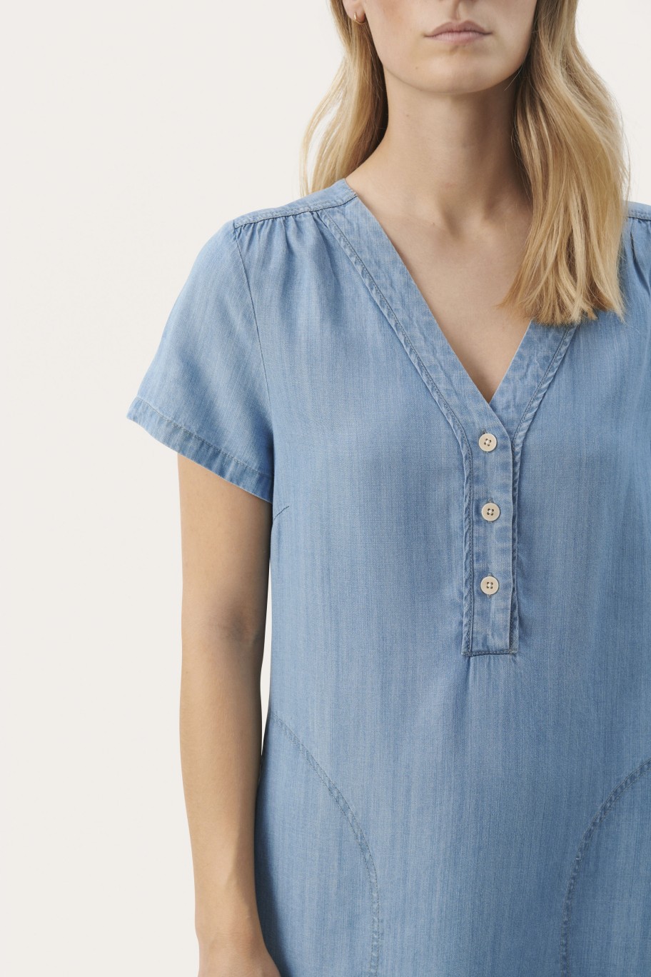 Tops PART TWO | Kaminaspw Denimkjole Medium Blue Denim