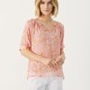 Tops PART TWO | Popsypw Kortermet Bluse Peony Painted Summer Flower