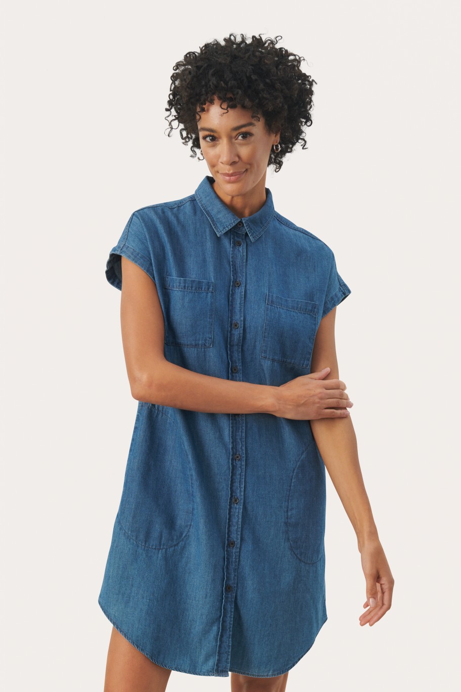 Tops PART TWO | Ellenapw Denimkjole Medium Blue Denim