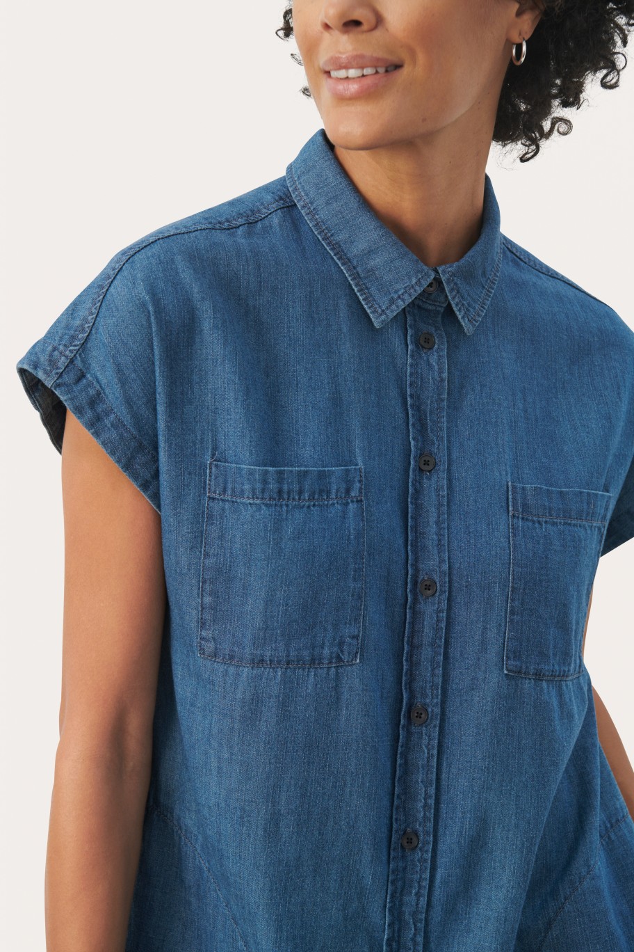 Tops PART TWO | Ellenapw Denimkjole Medium Blue Denim