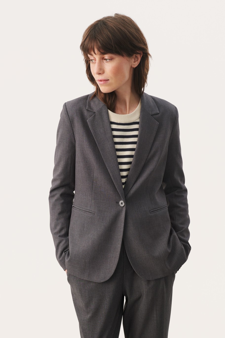 Tops PART TWO | Taylorspw Blazer Gray Flannel Melange